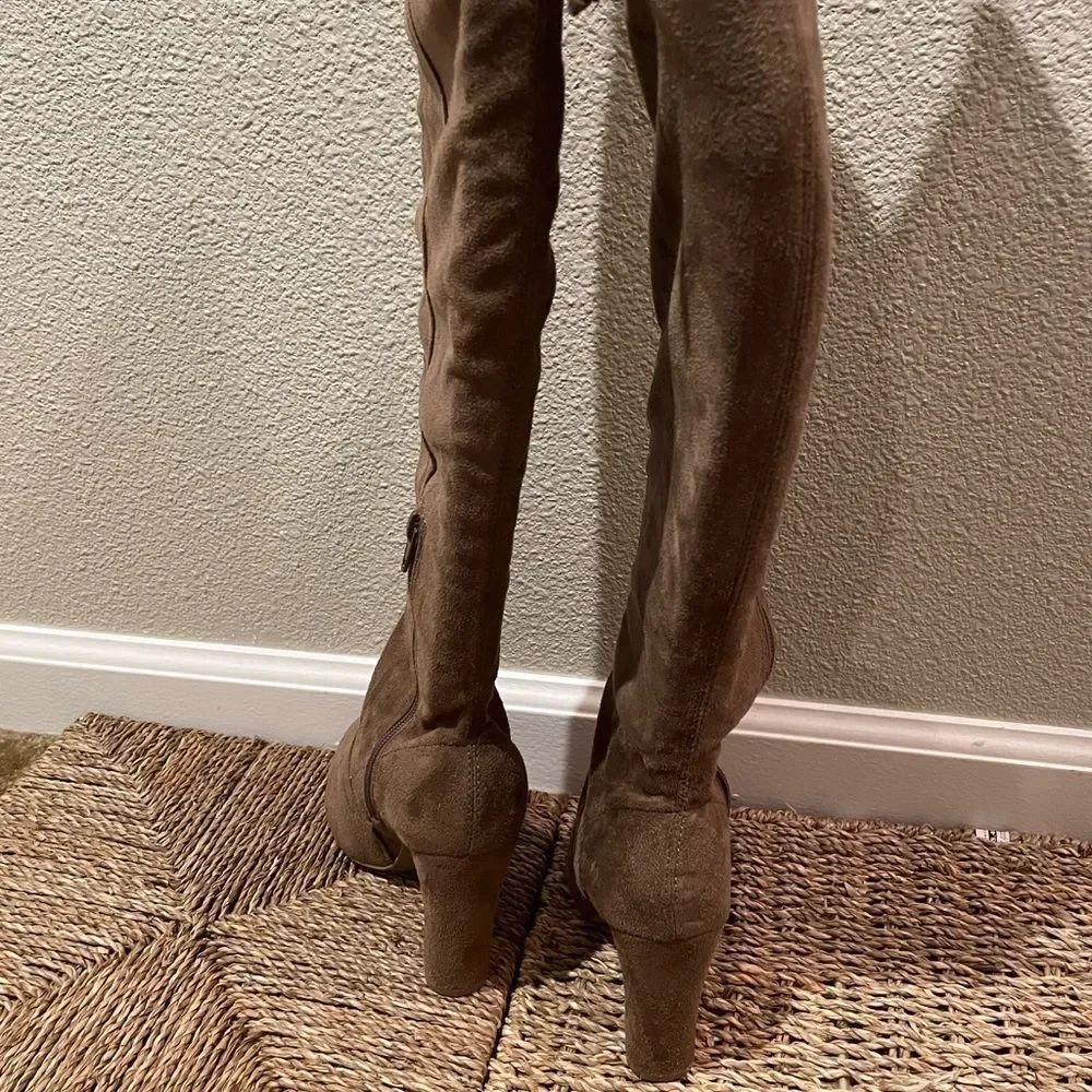 NO BRAND Brown/Tan Thigh High Women's Boots Size 5.5.
